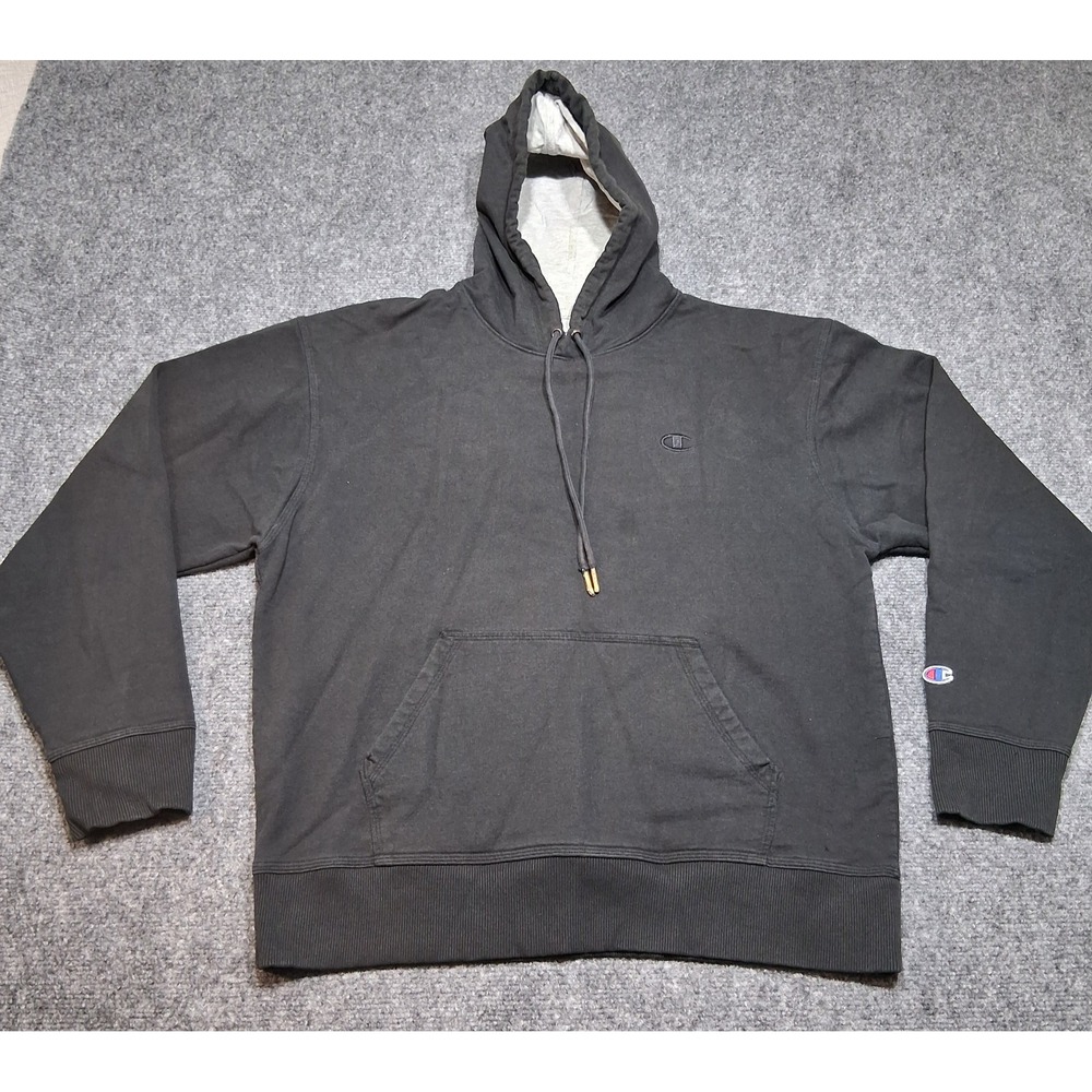 Champion Hoodie Hooded Sweatshirt Sweater Large Color Black